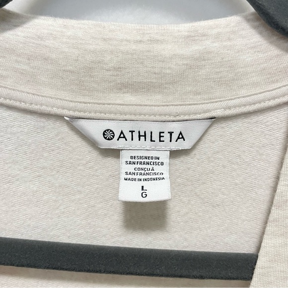 ATHLETA TOASTED BROWN HEATHER PURANA V-NECK WRAP - Picture 3 of 9